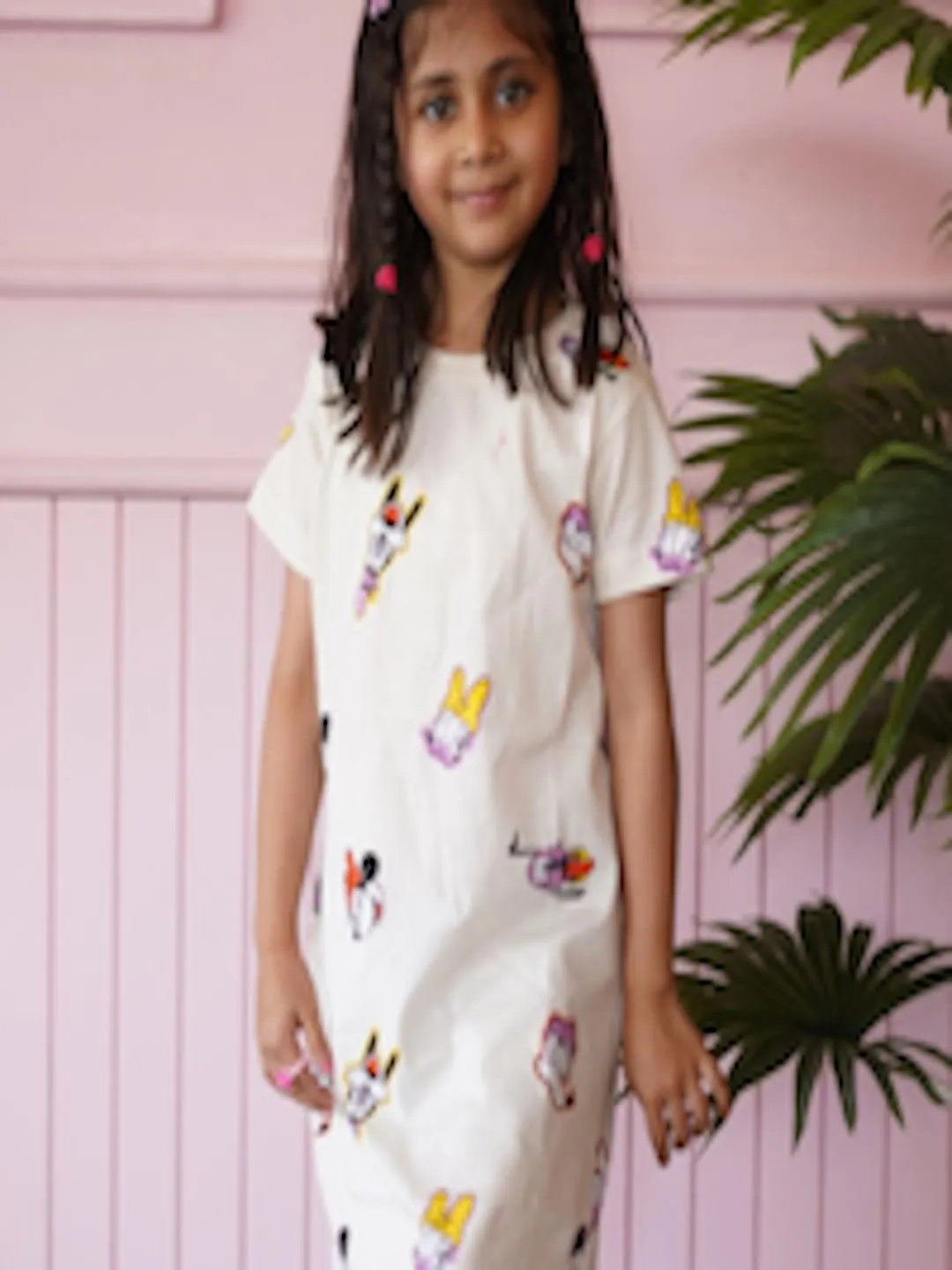Girls Mickey Mouse Printed Pure Cotton A-Line Dress
