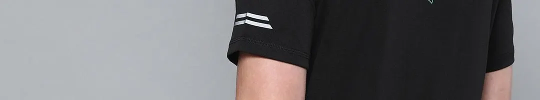 Men Black Rapid Dry Running T-shirt