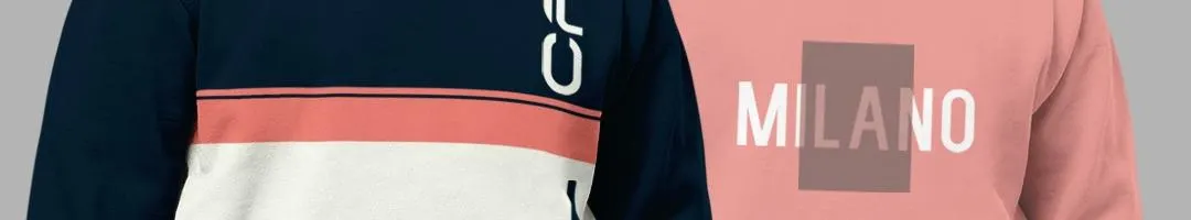 Boys Set Of 2 Blue & Pink Colourblocked Hooded Cotton Sweatshirt