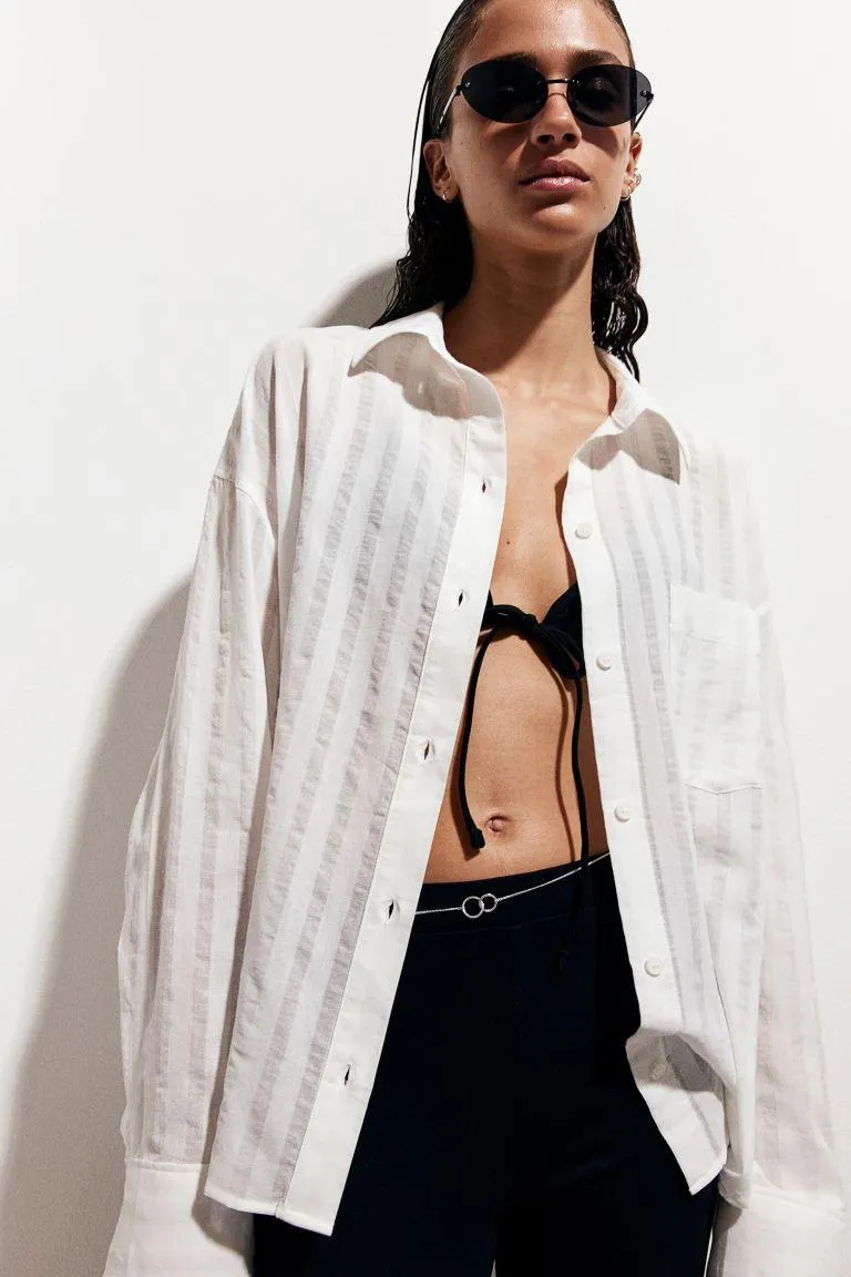 Oversized cotton shirt