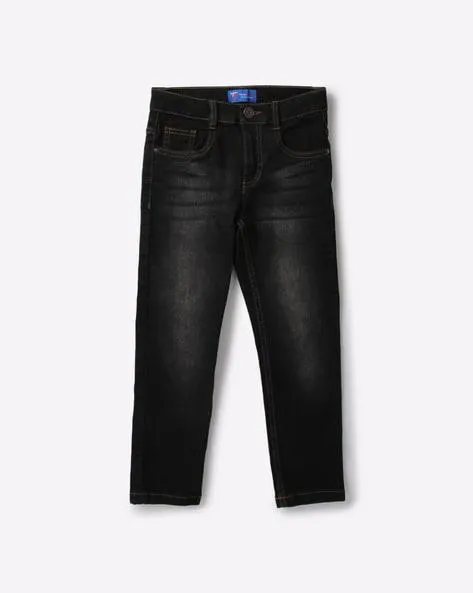 Boys Washed Straight Fit Jeans