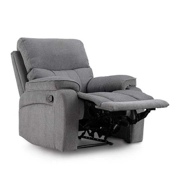 Valkyrie Manual Recliner - Denim Grey Fabric