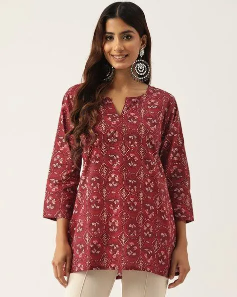 Women Floral Print Straight Kurti