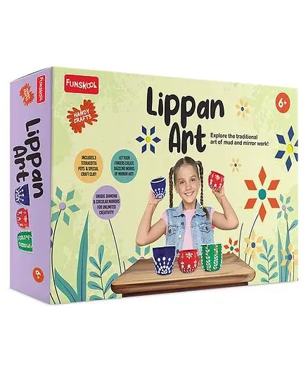 Funskool Mirror and Lippan Art- Multicolor