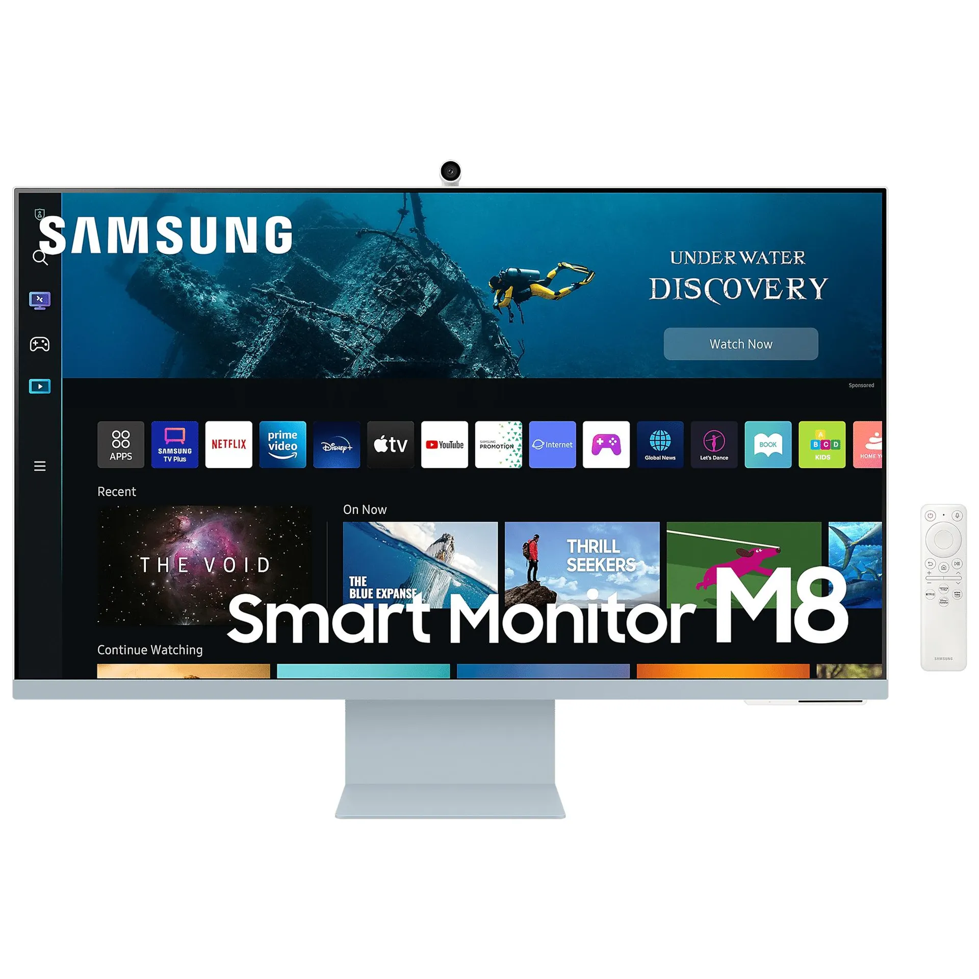 SAMSUNG M8 80 cm (32 inch) Ultra HD 4K VA Panel LED Ultra Wide Height Adjustable Monitor with Flicker-Free Technology