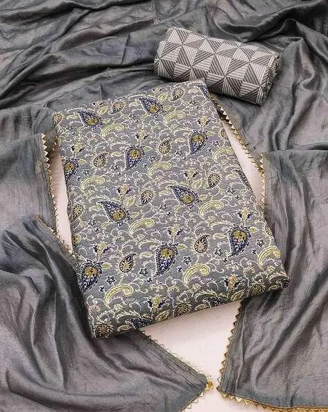 Paisley Print Unstitched Dress Material