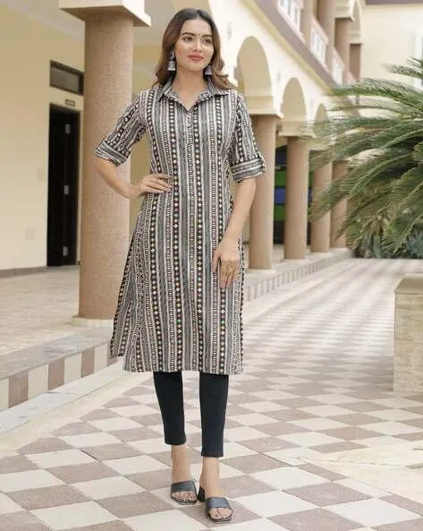 Printed Straight Kurta