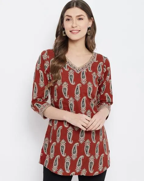Women Paisley Print Straight Tunic