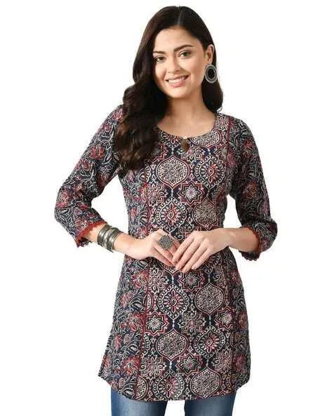 Women Floral Print Straight Tunic