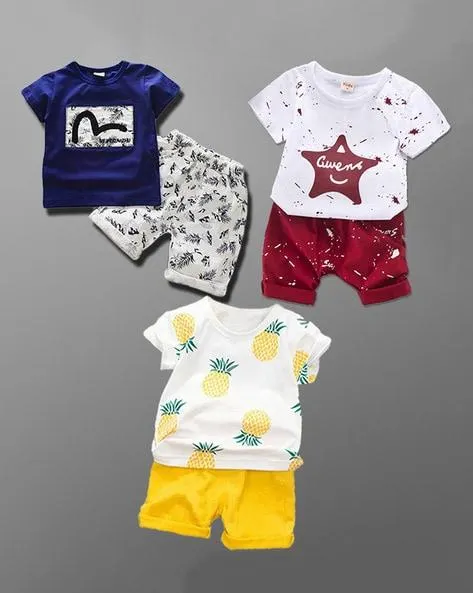 Pack of 3 Shorts & T-Shirt Set