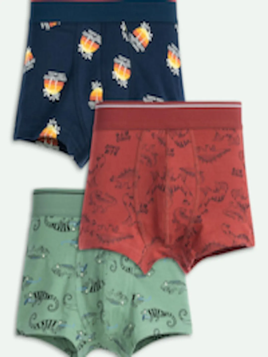 Boys Pack of 3 Assorted Trunk