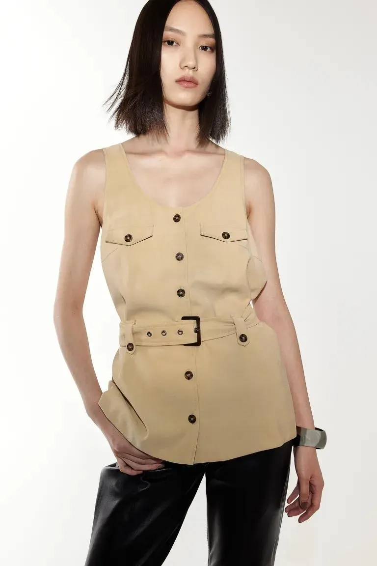 Belted waistcoat