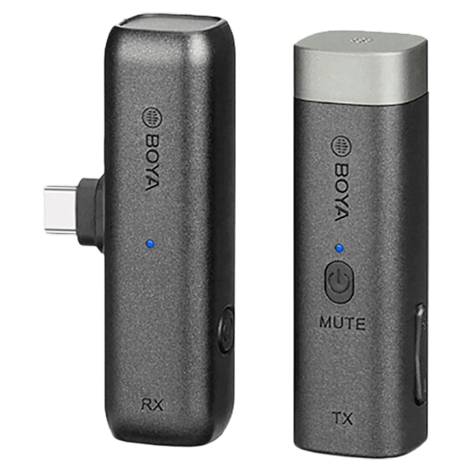 Boya Type C & 3.5 Jack Wireless Microphone with 2.4GHz Transmission Technology (Black)
