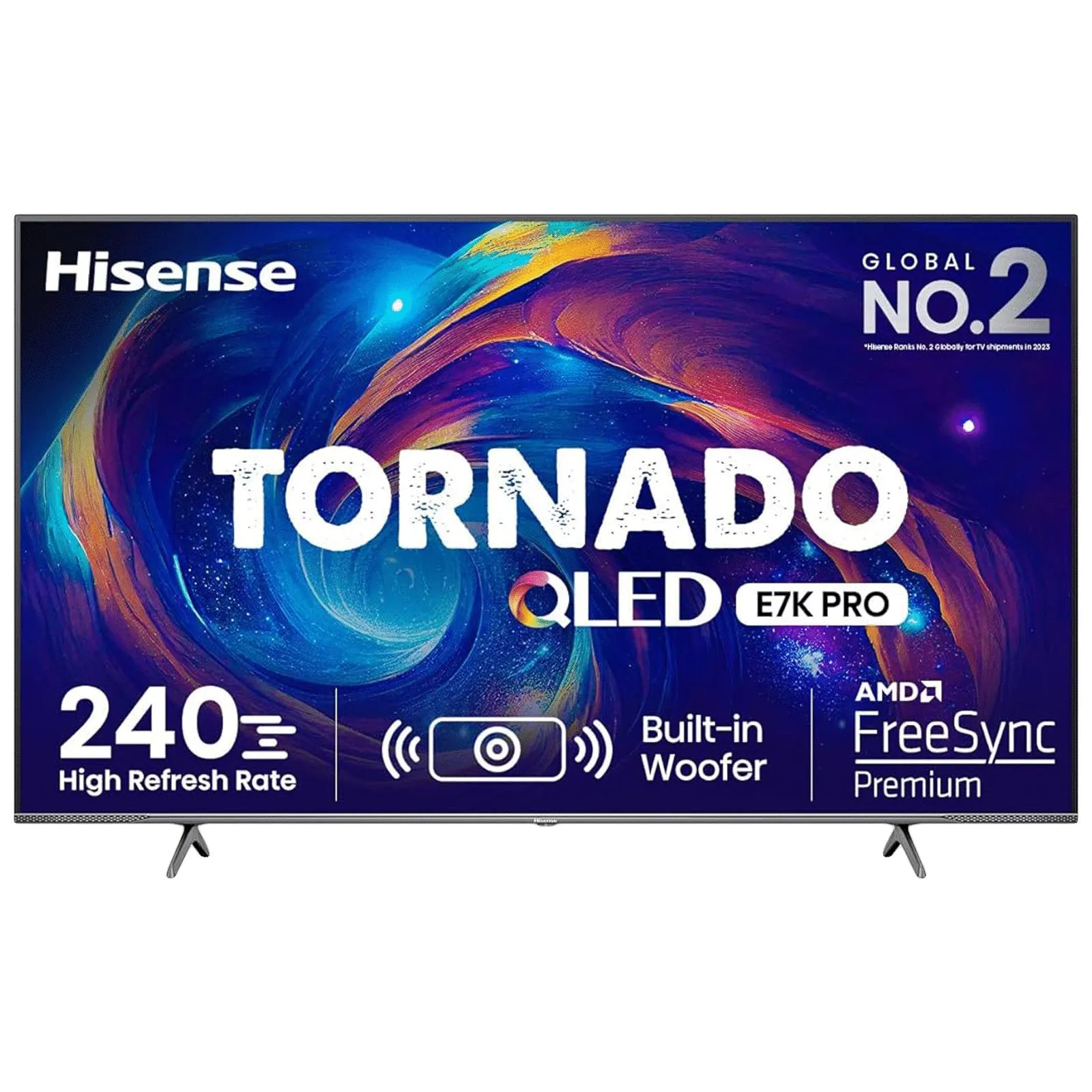 Hisense E7K Pro 139 cm (55 inch) QLED 4K Ultra HD VIDAA TV with Dolby Vision and Dolby Atmos (2023 model)