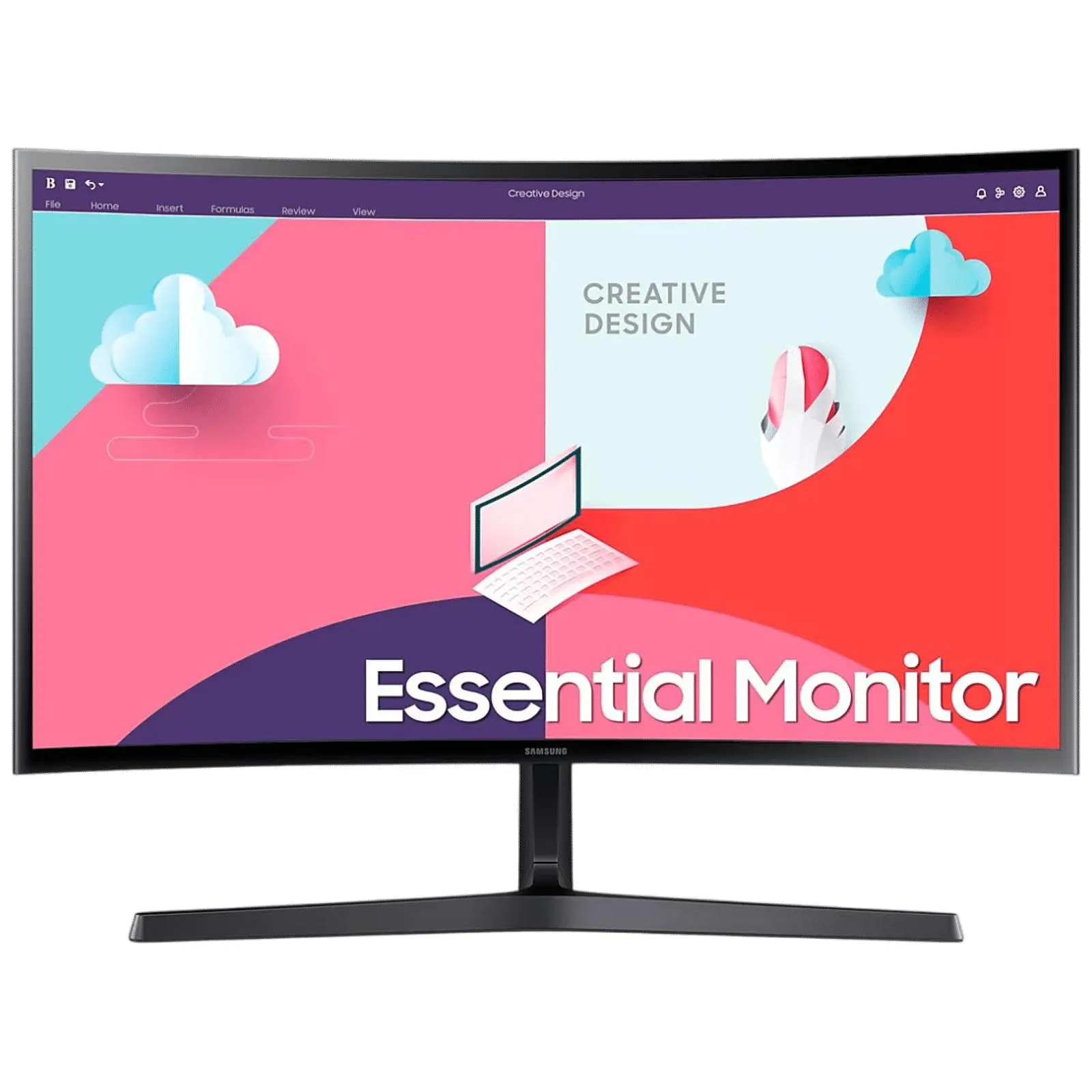 SAMSUNG LS24C366EAWXXL 59.8 cm (24 inch) Full HD VA Panel LED Curved Monitor with Flicker Free Technology