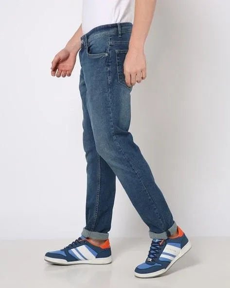 Mid-Rise Straight Fit Jeans