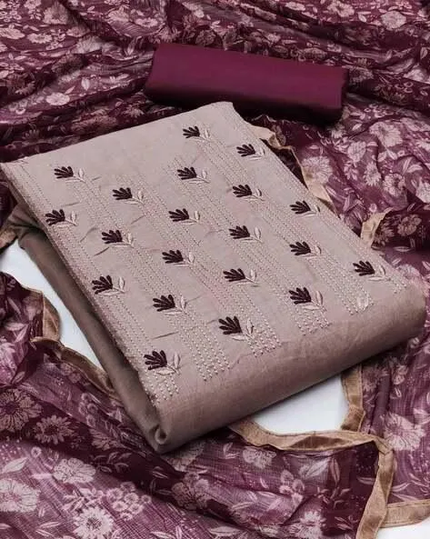 Embroidered 3-Piece Unstitched Dress Material