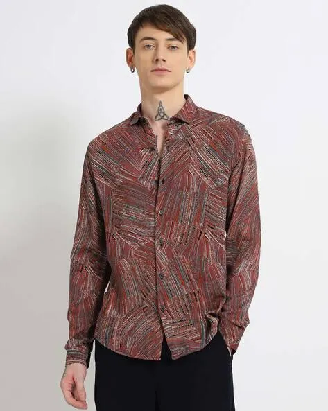 Men Printed Slim Fit Shirt