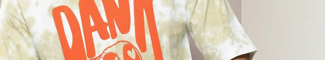 Graphic Printed Drop-Shoulder Sleeves Pure Cotton Oversized T-shirt