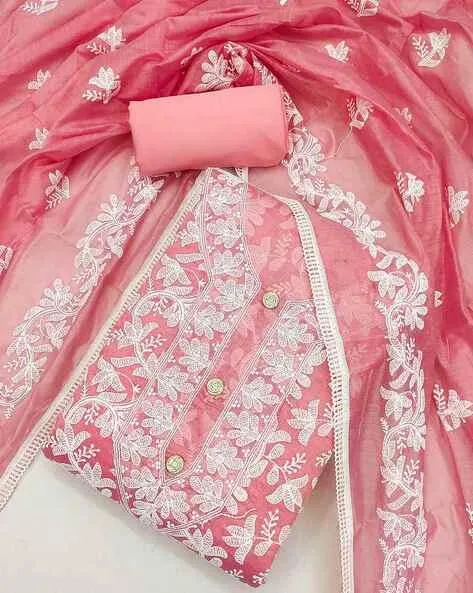 Embroidered 3-Piece Unstitched Dress Material