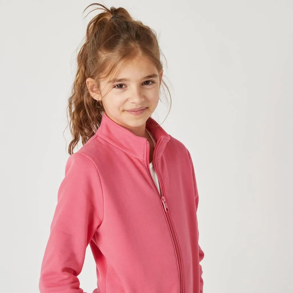 Girls Warm Zip-Up Tracksuit - Navy Pink