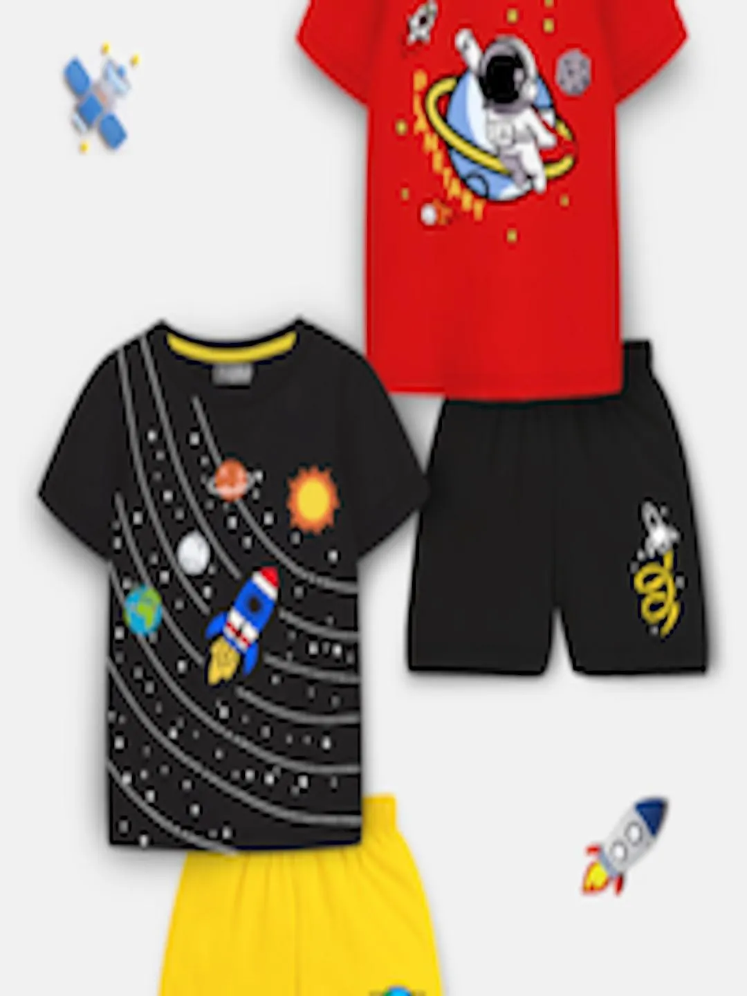 Boys Printed T-shirt with Shorts