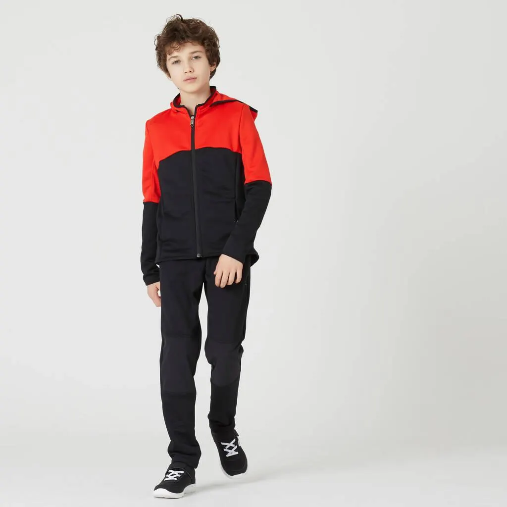 Kids' Breathable Synthetic Tracksuit S500 - Red/Black