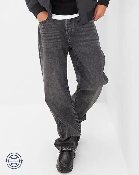 Lightly Washed Relaxed Fit Jeans