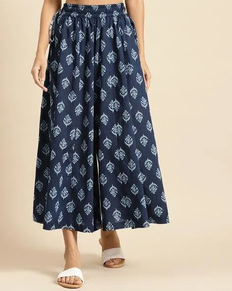 Floral Print Flared Palazzos