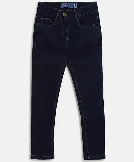 Tales & Stories Solid Slim Fit Jeans - Dark Blue
