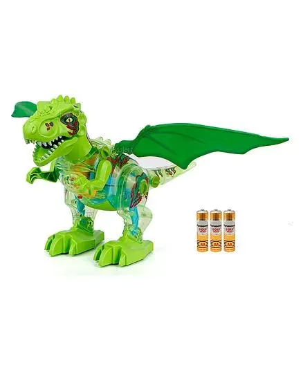 Fiddlerz Kids DIY Electric Gear Walking Musical Dinosaur With Colorful Flashing Light Muscial Sound (color may vary)