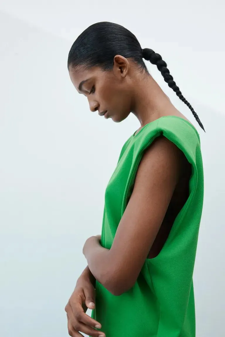 Deep-back mini dress