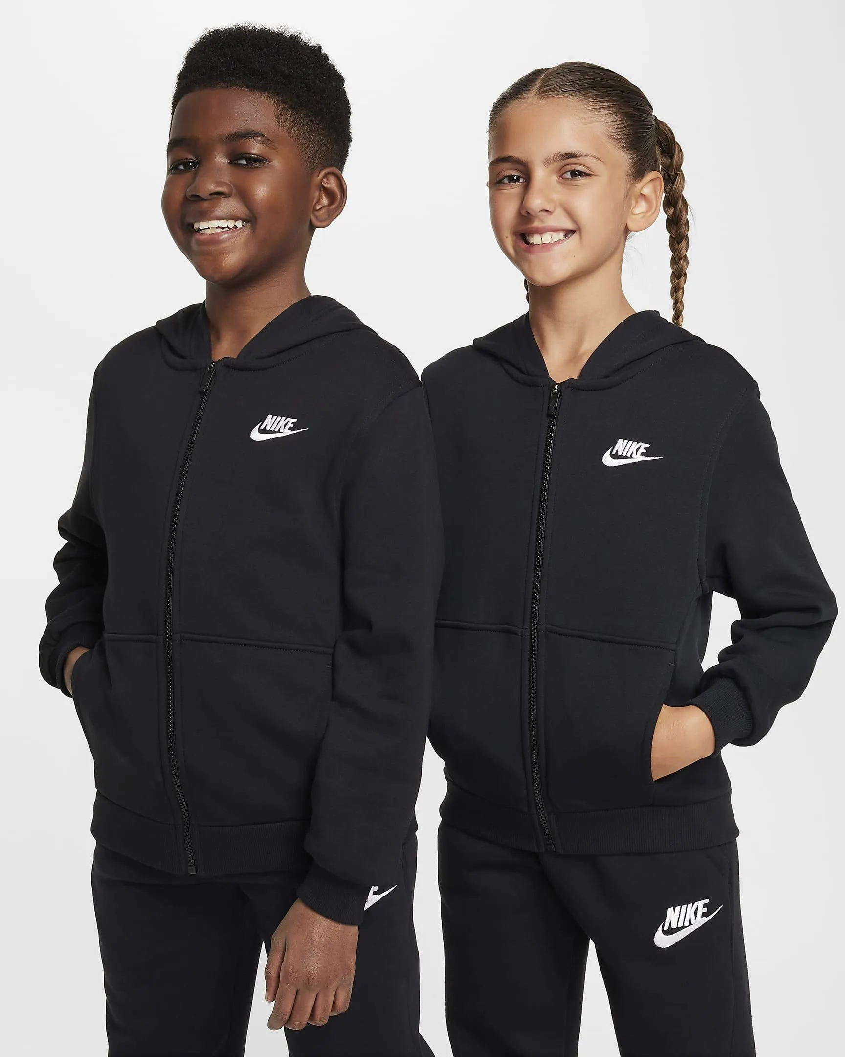 Older Kids' French Terry Full-Zip Hoodie