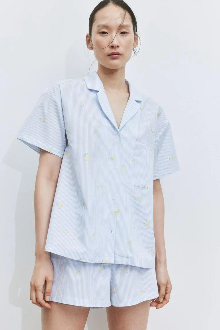 Pyjama shirt and shorts