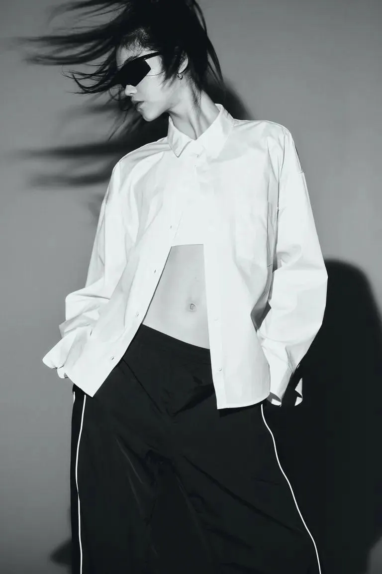 Oversized cotton shirt