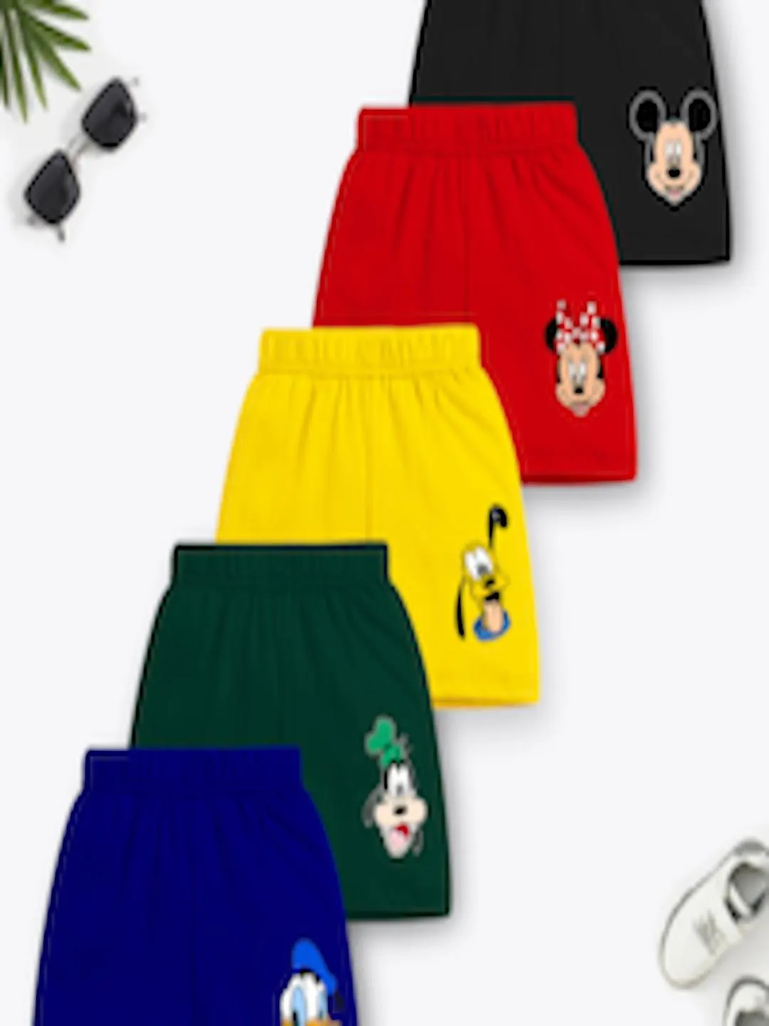Boys Multicoloured Set Of 5 Disney Sports Shorts