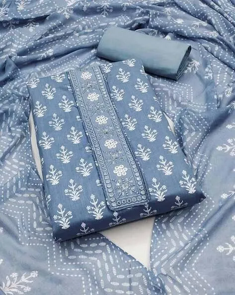 Women Printed 3-Piece Unstitched Dress Material