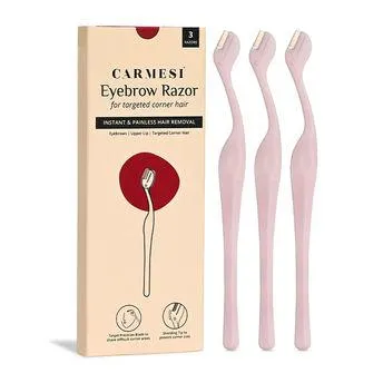 Carmesi Eyebrow Razor - For Salon-Like Eyebrows - Suitable for Sensitive Areas - 3 units