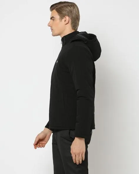 Slim Fit Jacket with Detachable Hood