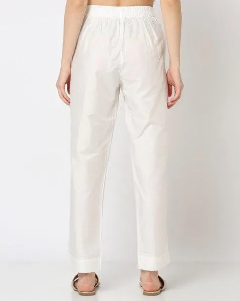 Women Mid-Rise Straight Fit Pants