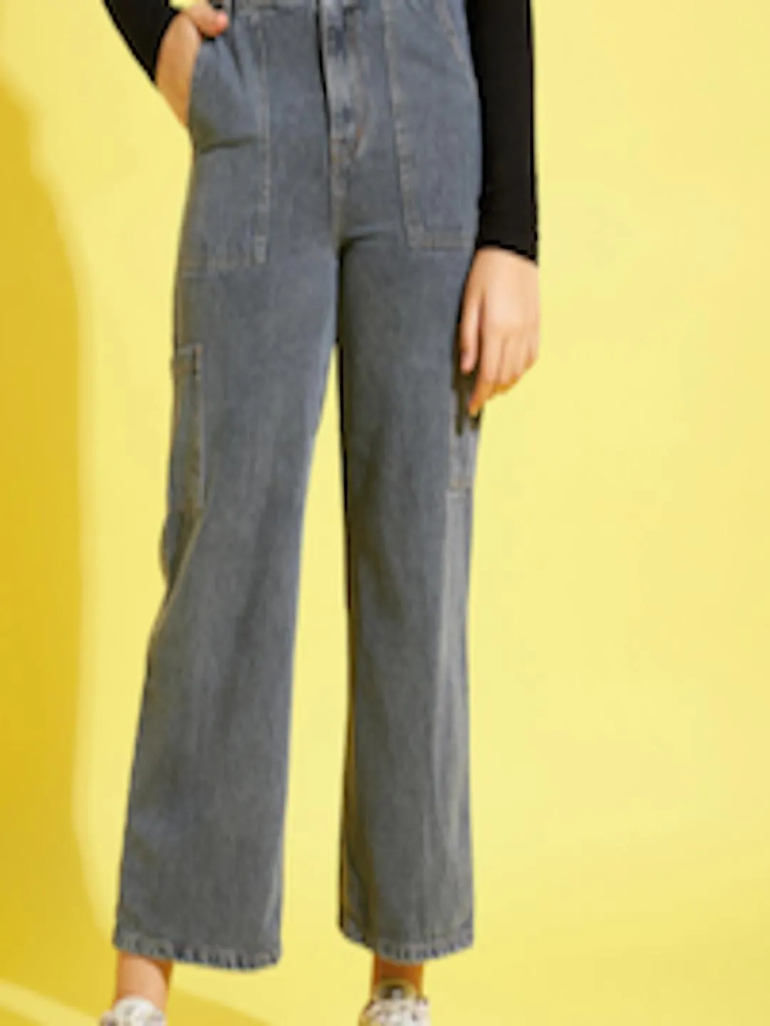 Girls Straight Fit Cotton Jeans