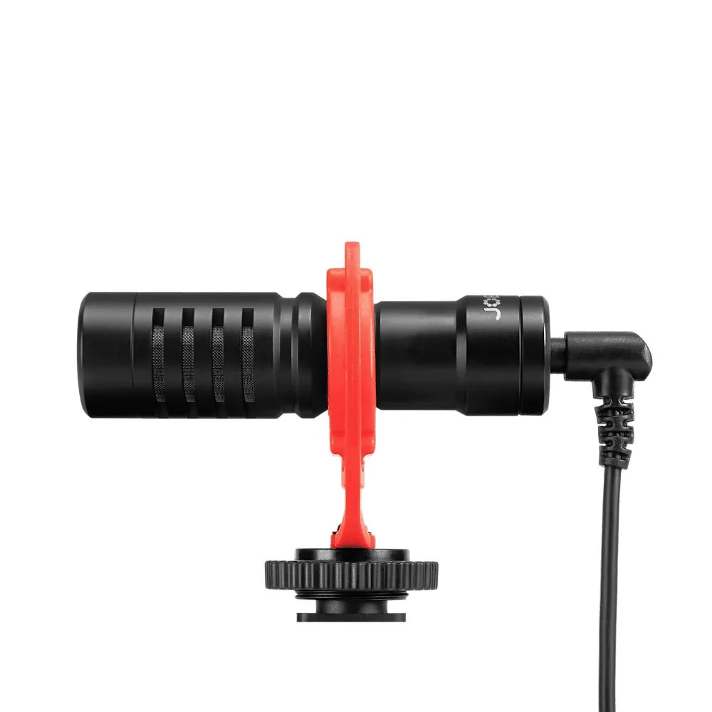 JOBY Wavo 3.5 Jack Wired Microphone with Safety Locking Disk (Black & Red)
