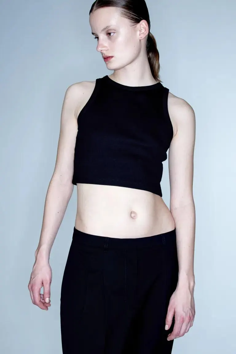 Cropped vest top