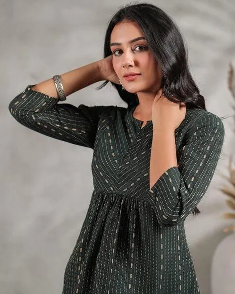 Striped Straight Kurti