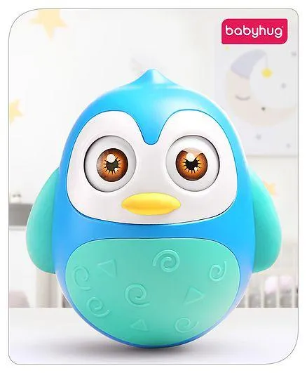 Babyhug Penguin Musical Roly Poly Toy -Blue