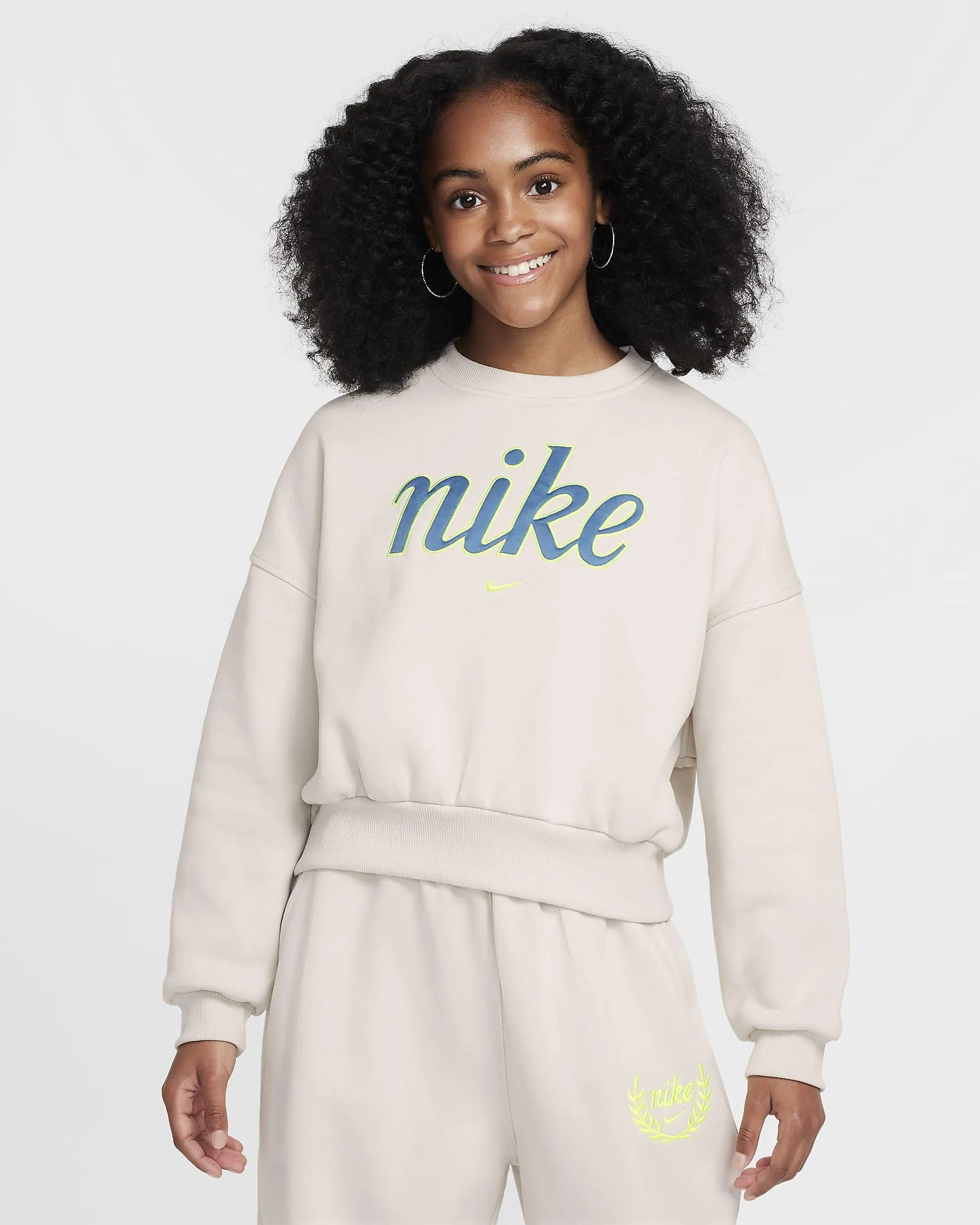 Girls' Boxy Crew-Neck Sweatshirt