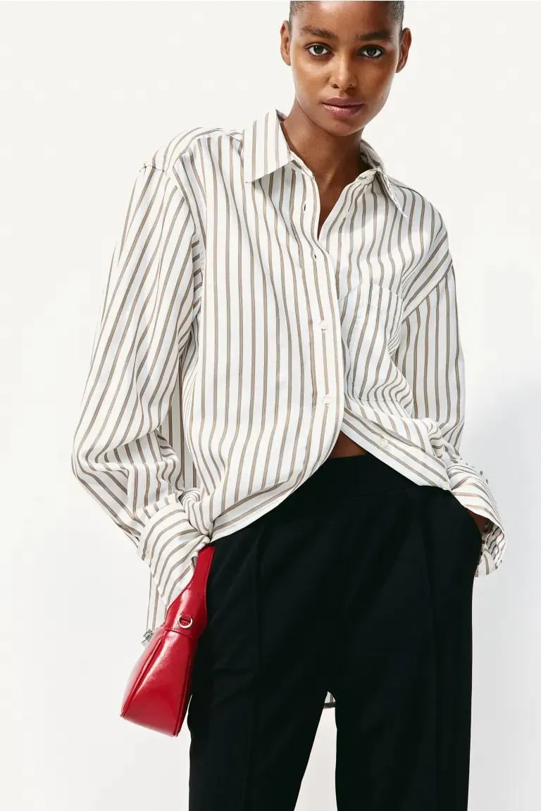 High-waisted tailored trousers