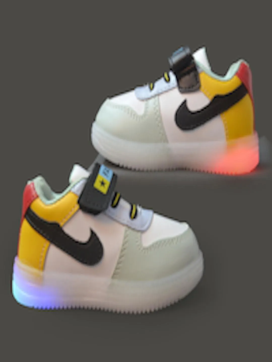 Kids Colourblocked LED Sneakers