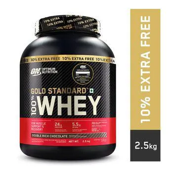 Optimum Nutrition (ON) Gold Standard 100% Whey Protein Powder - Double Rich Chocolate