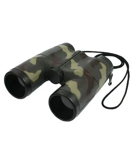 VGRASSP Army Style Binoculars Toy for Kids for Birdwatching Outdoor Observing Sports - Spy Gear Binocular Toy with Neck String